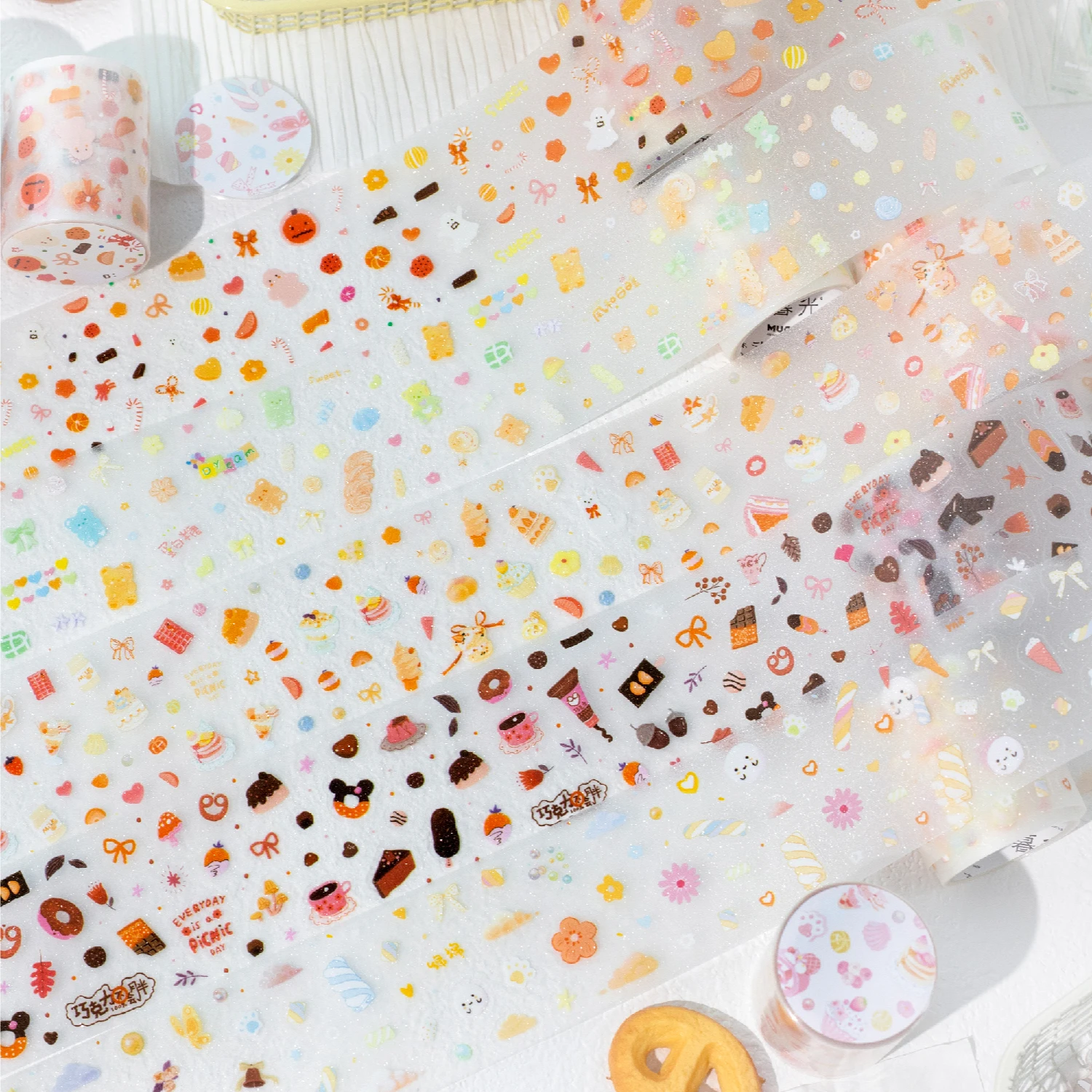 5 Styles Kawaii Washi Tapes Scrapbooking Stickers Cute Japanese stationery Journaling Supplies Aesthetic Sticker Masking tape