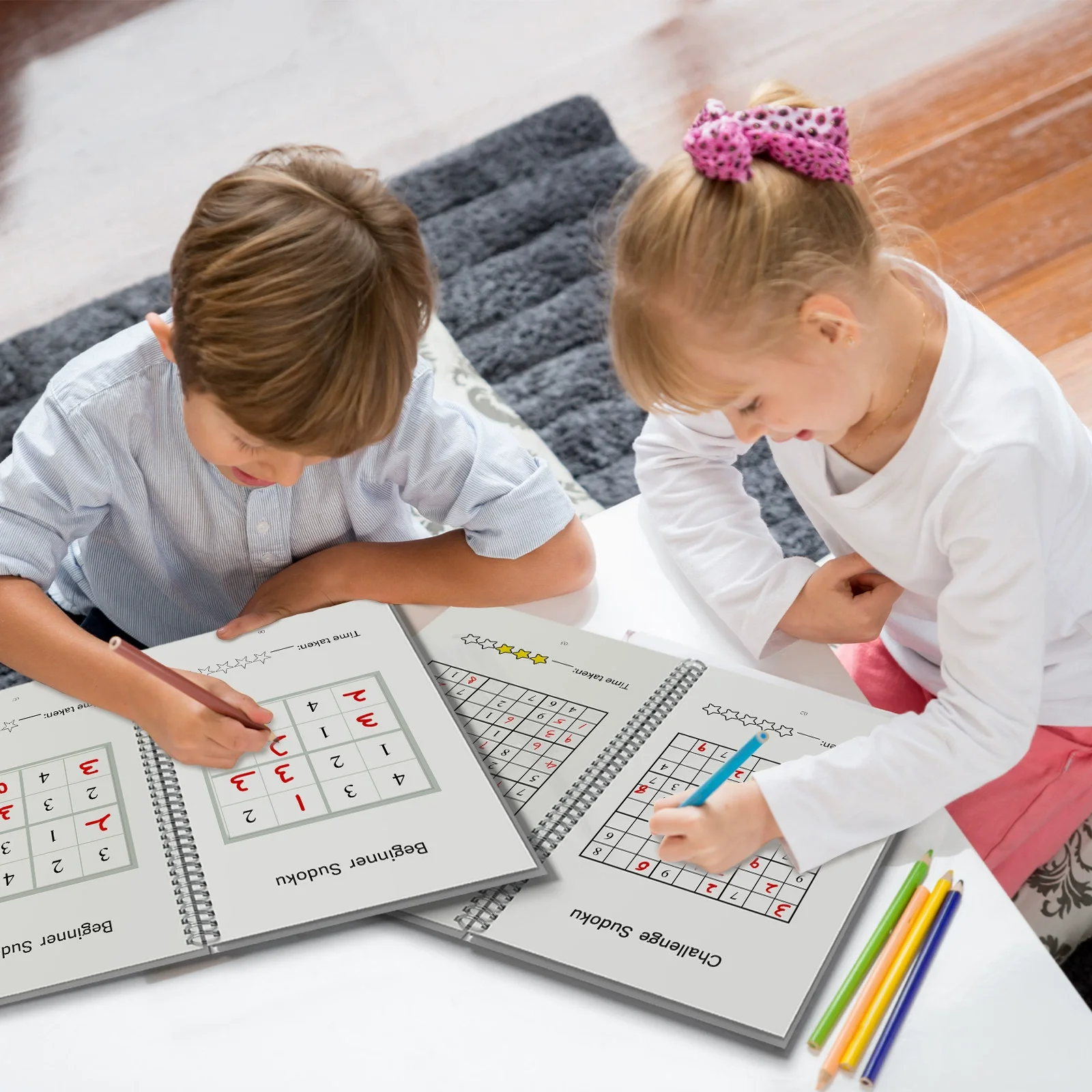 Buku Latihan Sudoku Bahasa Inggris Latihan Matematika Berpikir Logis untuk Anak-anak Segala Usia, Latihan Otak Bermain Dengan Otak Pintar