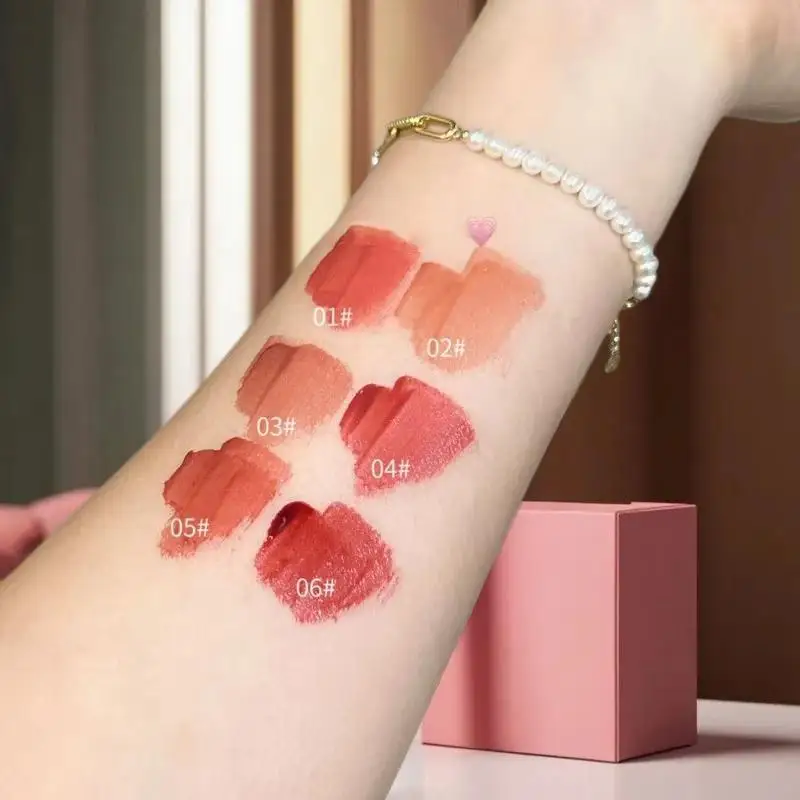 ملمع شفاه بمرآة سوداء من HERORANGE ملمع شفاه مائي يدوم طويلاً بني داكن وأحمر شفاه سائل للنساء مستحضرات تجميل للشفاه #4