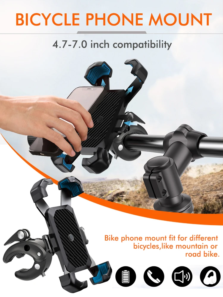 AliExpress NONE Motorcycle Mobile Phone Holder – 360° Rotating, Non-Slip, Adjustable Bicycle Mobile Phone Holder and Navigation Mount