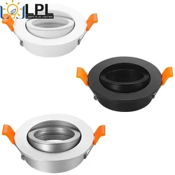 Downlight LED blanco redondo de aluminio, soportes de marco de luz, MR16, GU10, GU5.3, accesorios de lámpara, accesorio de techo