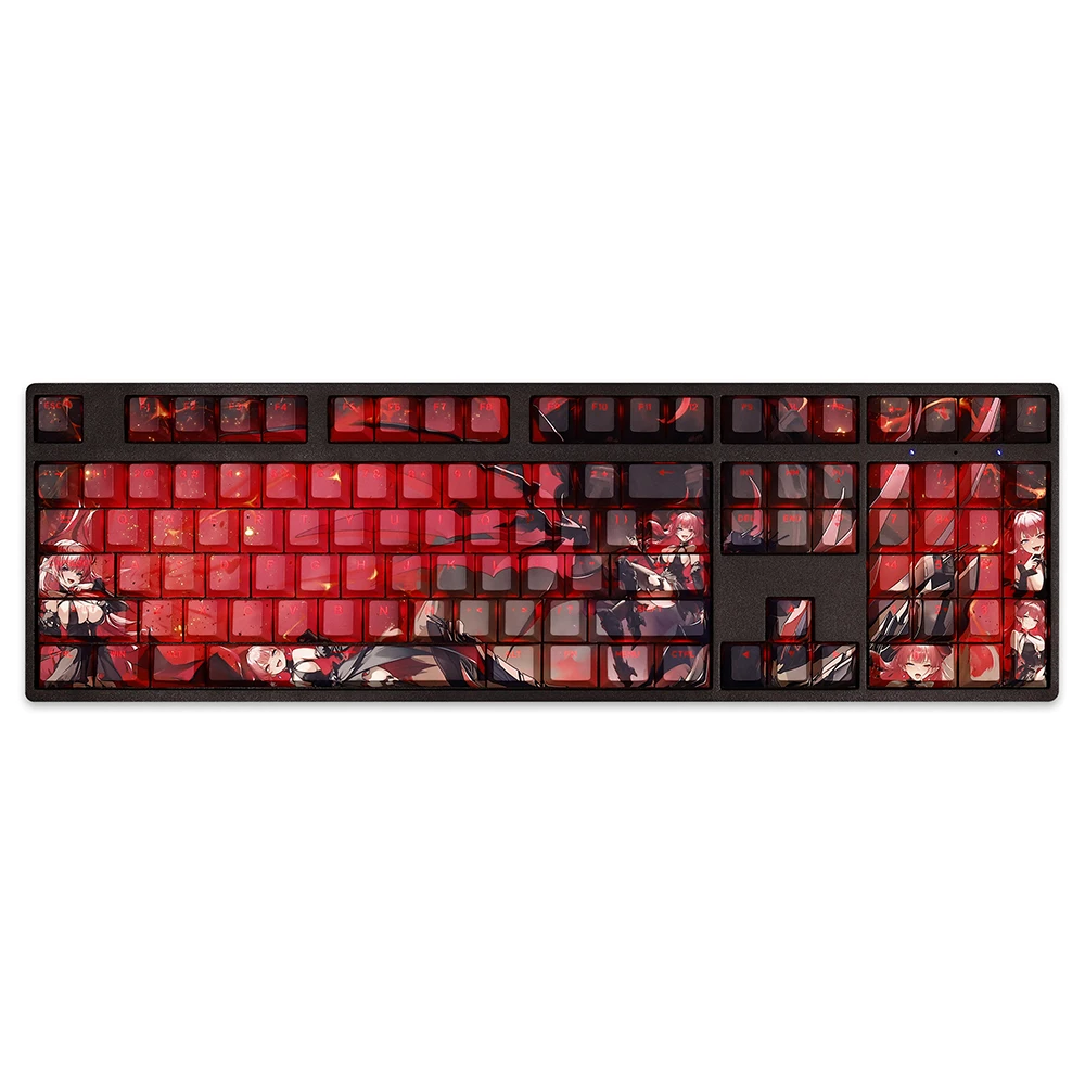 Gioco Azur Lane KMS Mecklenburg PBT 108 Copritasti Puntelli Cosplay Sublimazione Termica Tema Meccanico Keycap Accessori per Tastiera