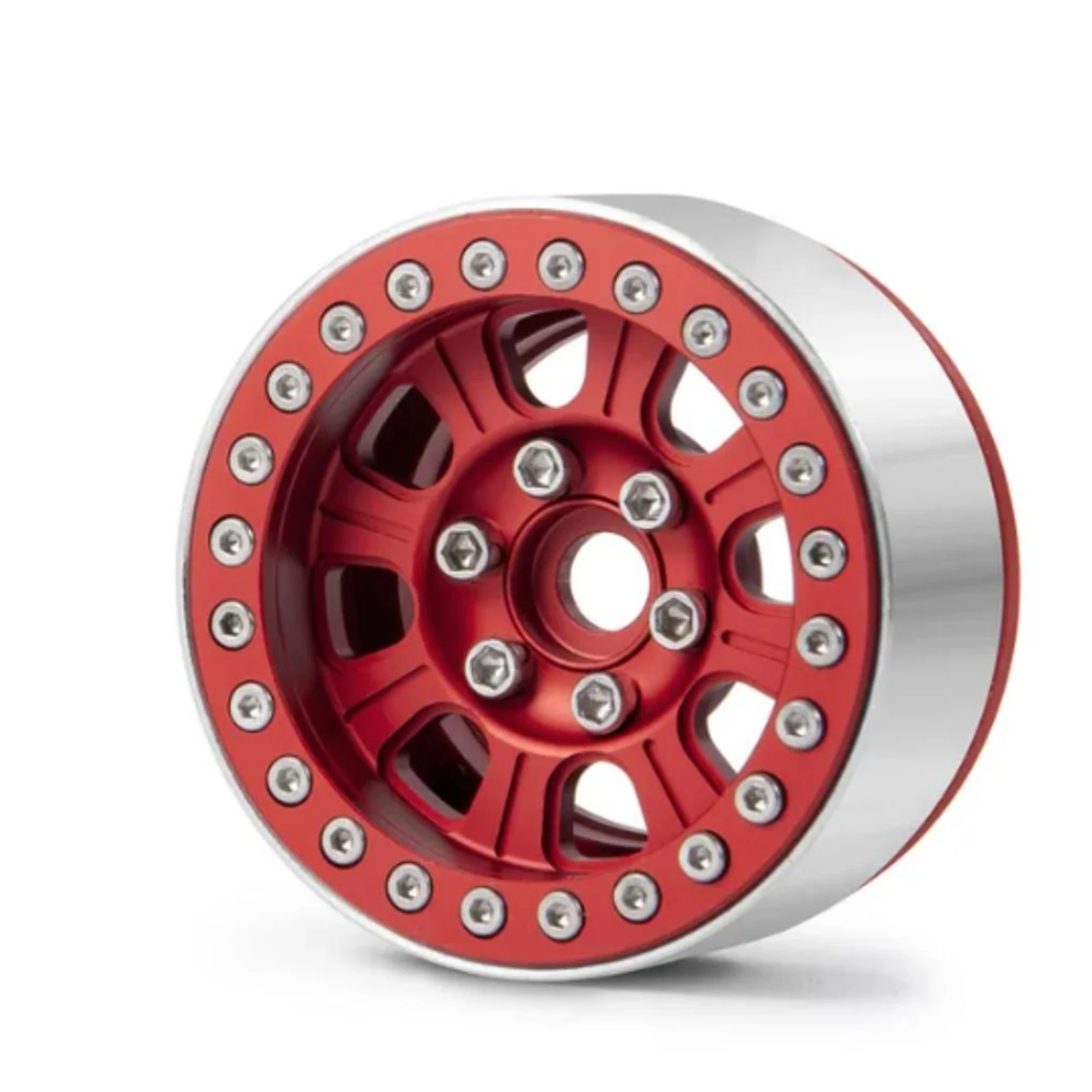 

RCGOFOLLOW 1/10 колесные диски из алюминиевого сплава, колесные диски Rc для осевого SCX10 D90 TRX4 TF2 CC01 Capra, часть радиоуправляемого автомобиля, серебристый