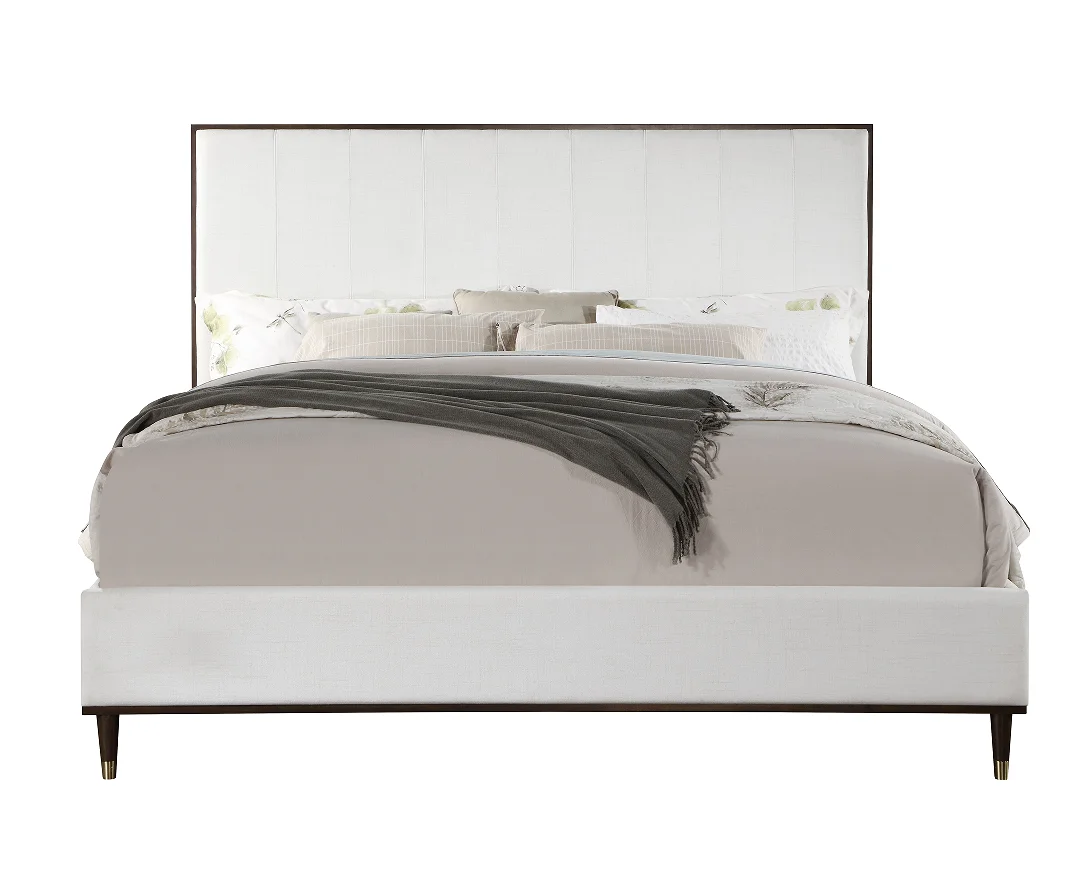

#Modern Light Gray Fabric Adjustable Convertible Queen Bed