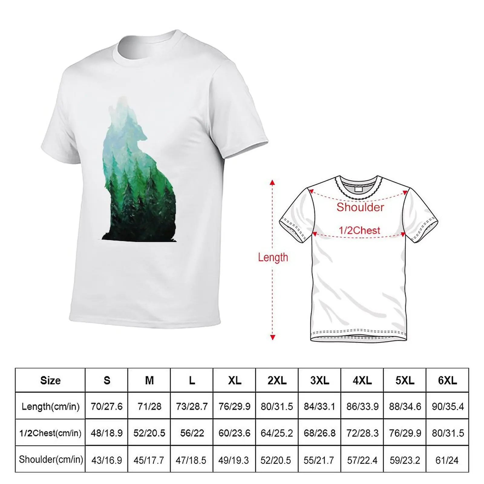 Howl at the Trees T-Shirt High Elasticity Sports T-Shirt