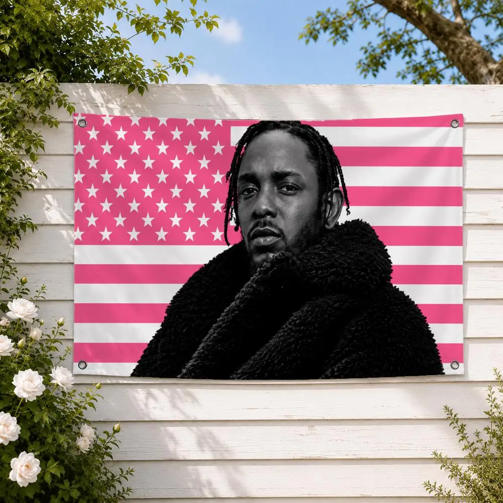 Rapper Kendrick Lamar Flags Wall Hanging Banner, Indoor Outdoor Decor for Yard Patio flag