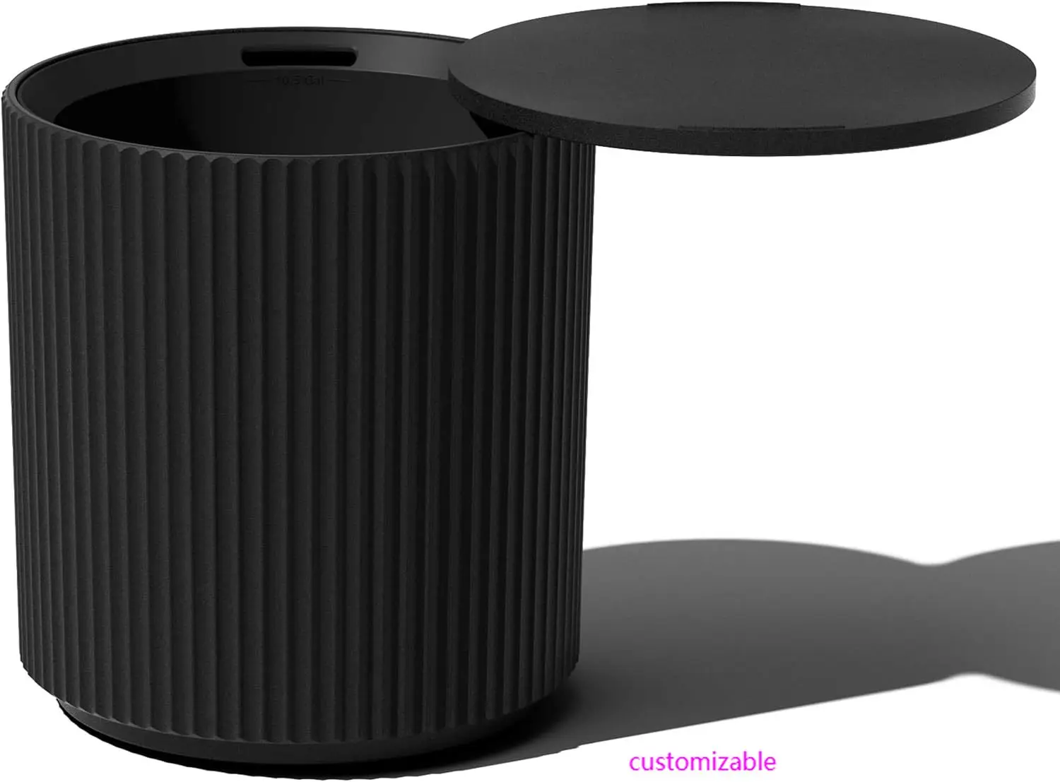 

Outdoor Cooler Side Table - 2 in 1, Black, 21 inch