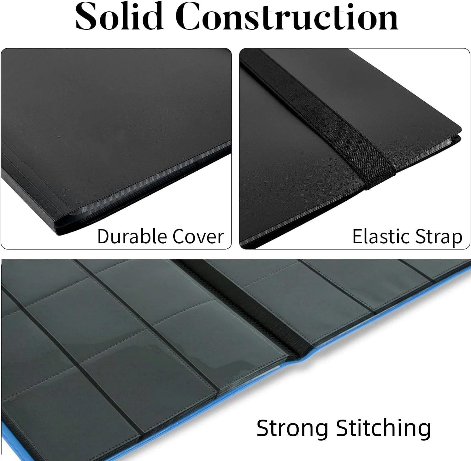 مجلد ألبوم بطاقات التداول 9 جيوب - مجلد جيب تحميل جانبي 360 لبطاقات الألعاب والبطاقات الرياضية #3