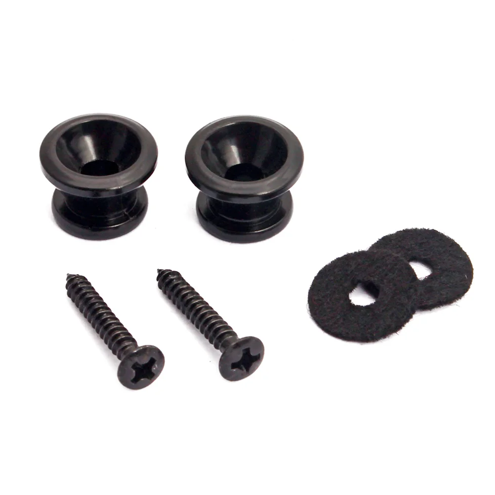 

2 Strap Locks Metal Safety Buttons for Electric Acoustic Guitar Replacement Black Prevent Fall Secure Steel Easy Install