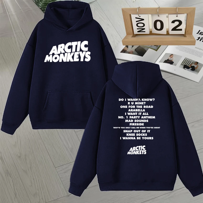 Hot Fashion Rock Band Arctic Monkeys Music Album Hoodies Men Women Long sleeve Fleece Autumn Winter Sweatshirt Unisex Pullover