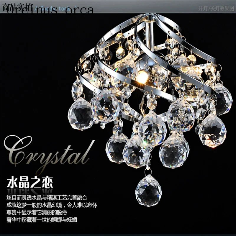 Simple modern LED crystal chandelier light restaurant chandelier  study lamp European style Chandelier Postage free