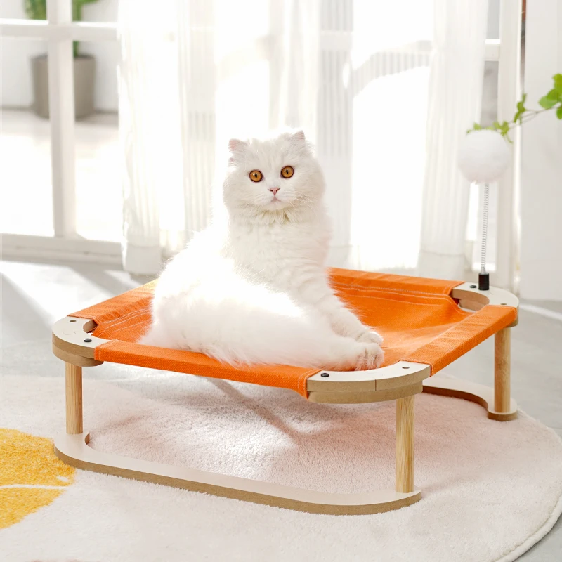 

Pet Camping Beds Removable Breathable Cotton Cat Simple Camp Bed Bite Resistant and Moisture-proof Kitten Hammock Sofa Supplies