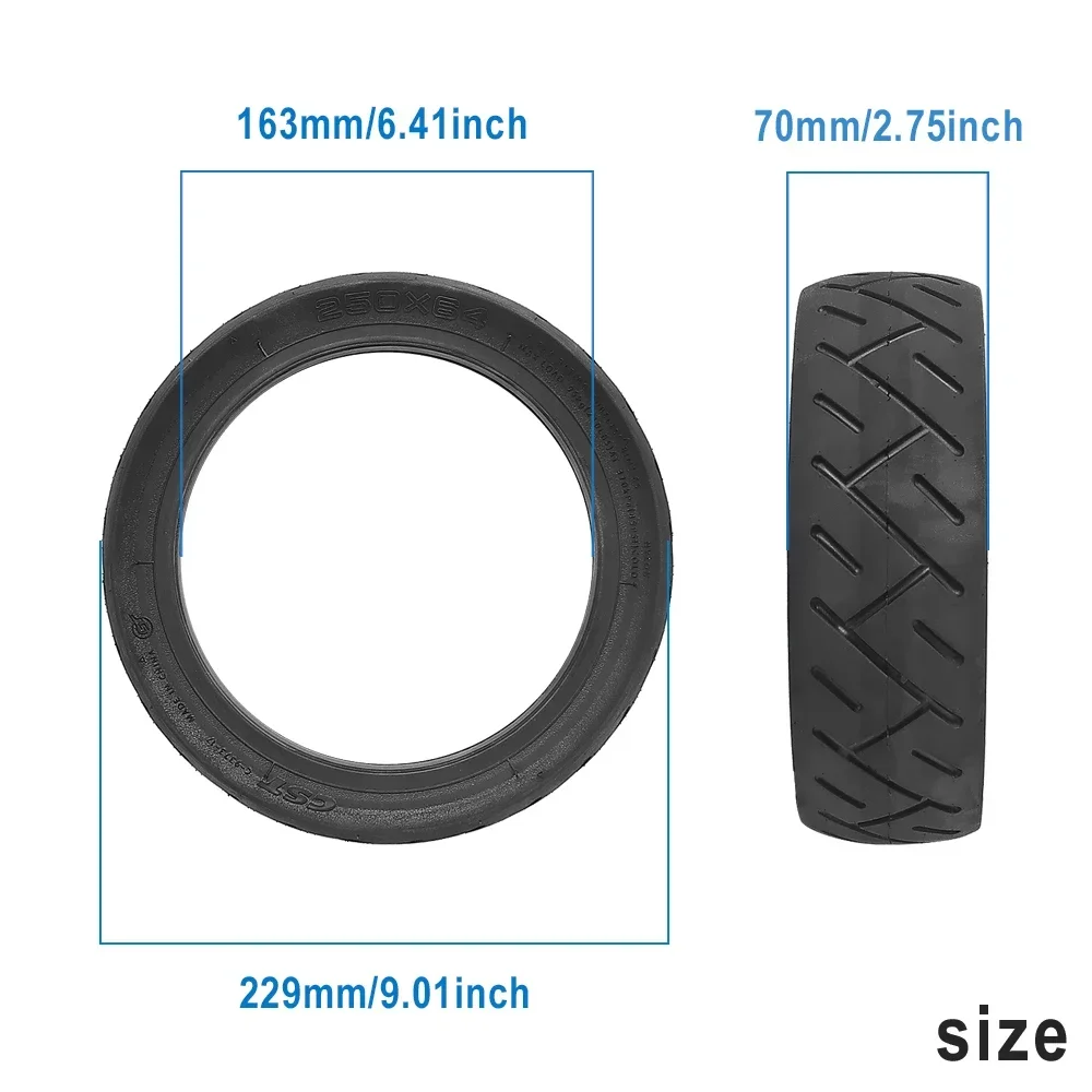 10 Inch 250x64 Tubeless Tire  for Xiaomi 4 Ultra 4 Lite Electric Scooter City Road 250*64 Anti puncture Replacement Tyre