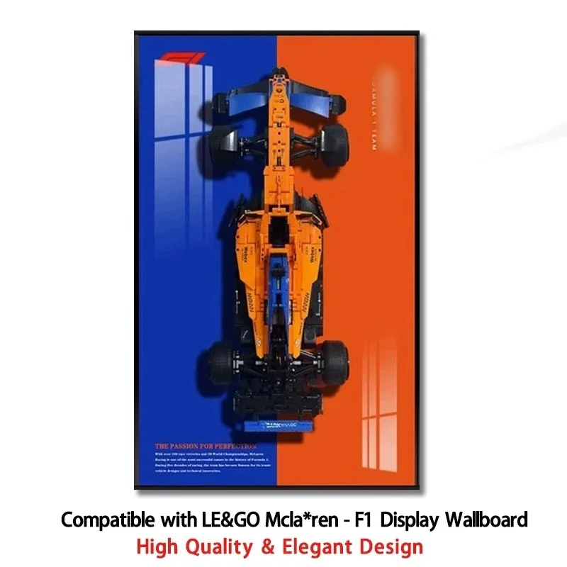 

31.5-inch forLEGO 42141 metal wall mounted display, high-performance F1 racing car building block wall mounted display