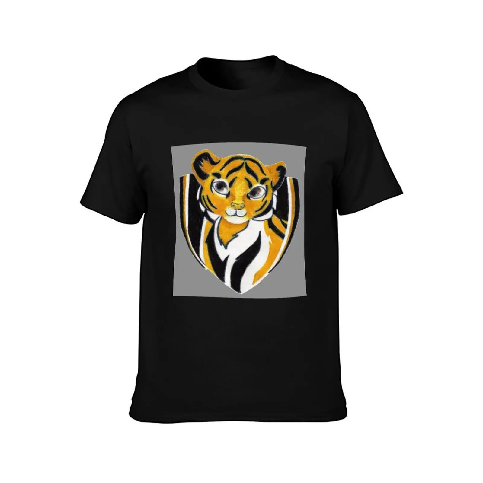 Baby Tiger grey T-Shirt Standard Fit Solid Tee Shirt