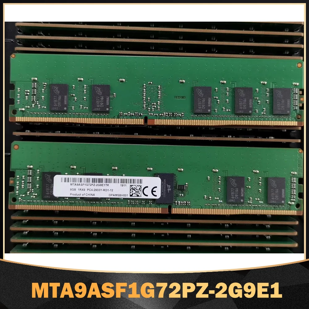 

1PCS RAM 8G 8GB 1Rx8 DDR4 2933 PC4-2933Y REG For MT Server Memory MTA9ASF1G72PZ-2G9E1