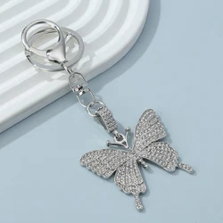 Cute Animal Keychain Hollow Butterfly Crystal Key Ring Enamel Key Chains Souvenir Gifts For Women Men DIY Handmade Jewelry