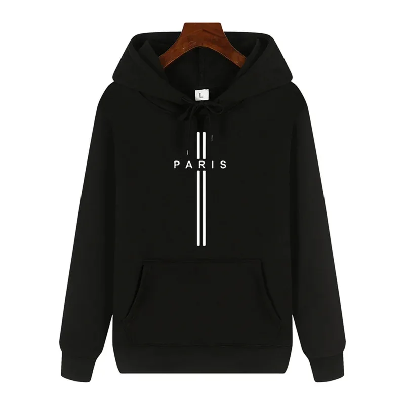 شخصية بسيطة مطبوعة الخريف والشتاء الراحة بالإضافة إلى الكشمير الرجال عالية الجودة عارضة الأزياء الدافئة الشارع هوديي #1