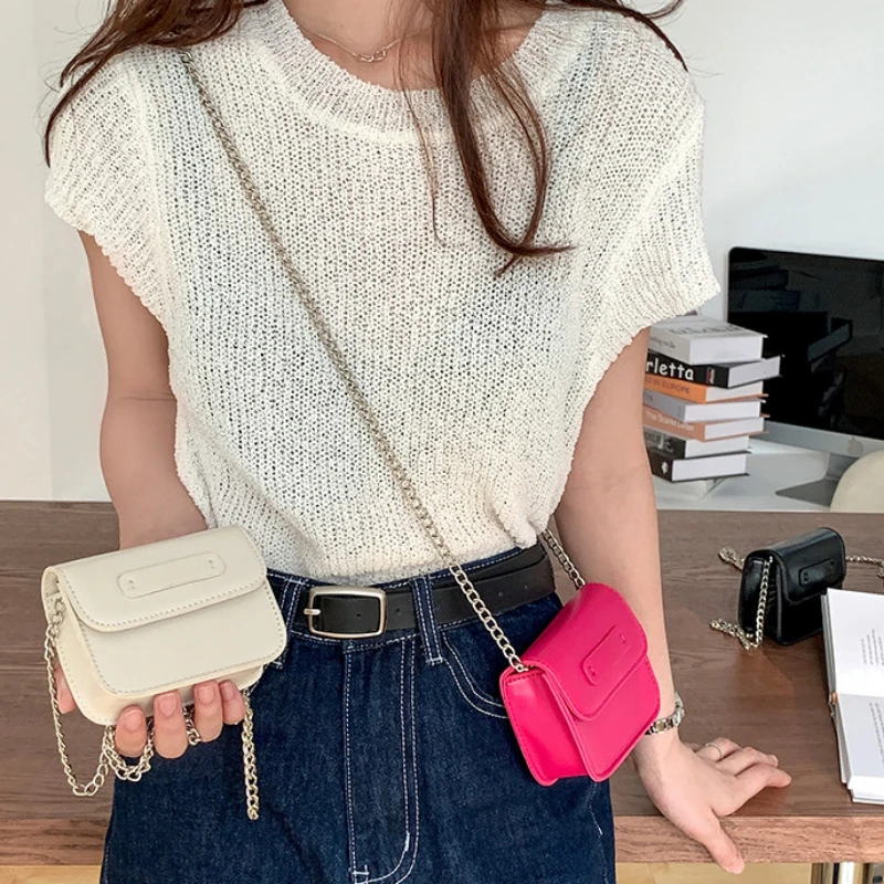 Korean Fashion Luxury Shoulder Bags Mini Square PU Leather Lipstick Toiletry Crossbody Bags for Women 2023 Coin Handbags Purses