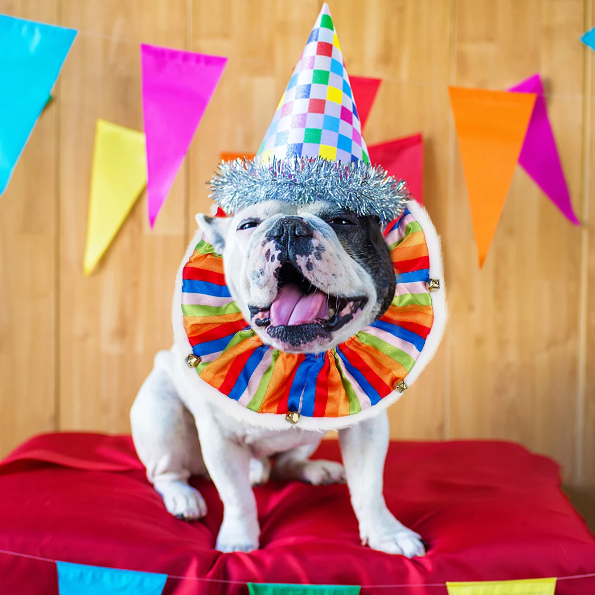 

1Pc Christmas Pet Collar Cloth Neck Circle Dog Cat Holiday Decoration Festival Costume Decorations