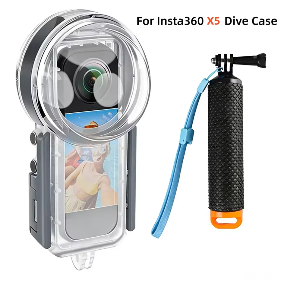 Sealed Waterproof Invisible Diving Case Housing For Insta360 X5 Panoramic Camera 50m Underwater Dive Photo Protective Shell