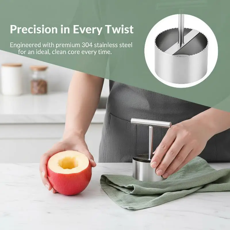 Fruit Core Digger Pear Core Coring Cutter Stainless Steel Fruit Core Pitter Remover Separator For Kitchen Accessories