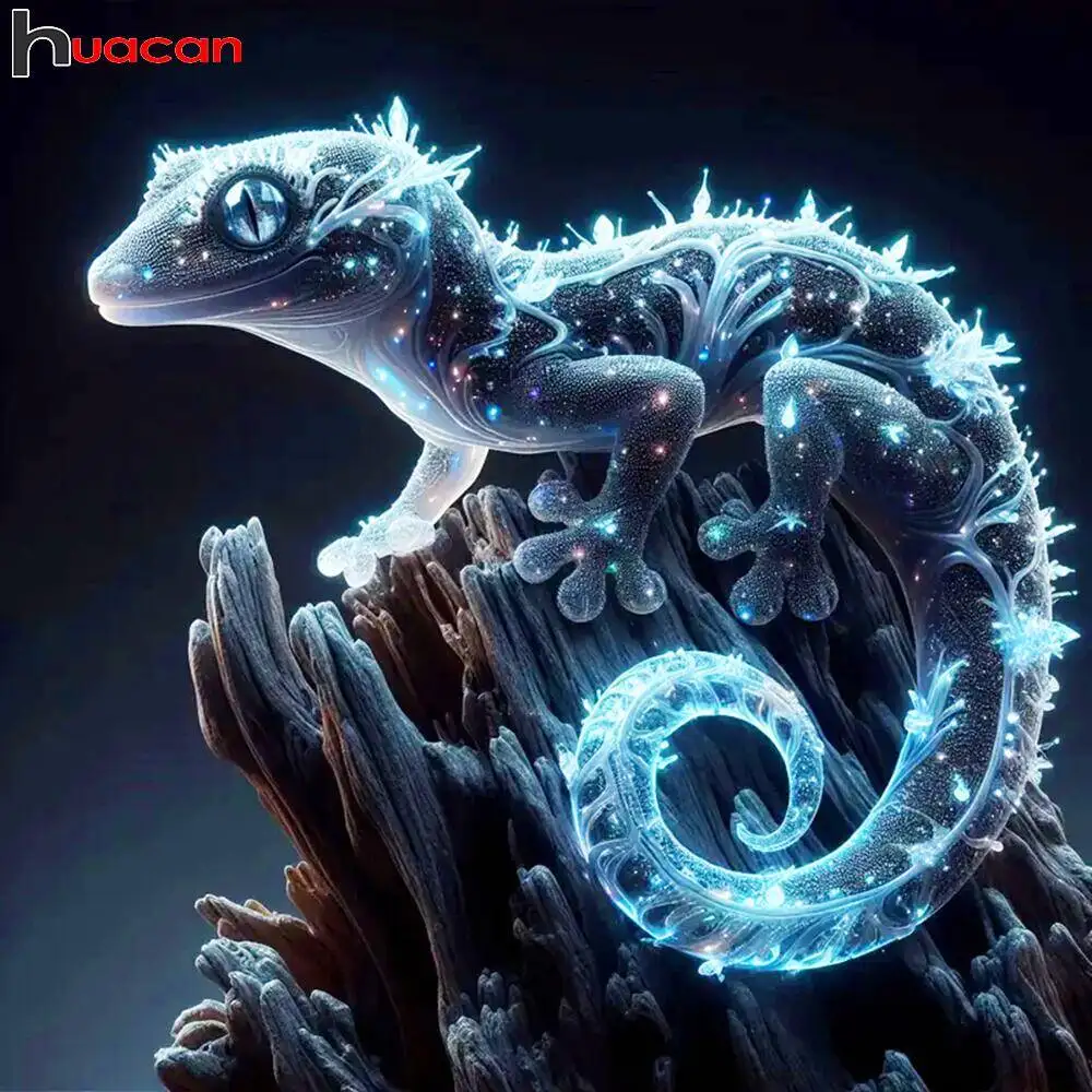 Huacan New 2025 Diamond Painting Chameleon New Arrivals Diamond Mosaic Animal Rhinestones Picture Handmade Hobby DIY Gift