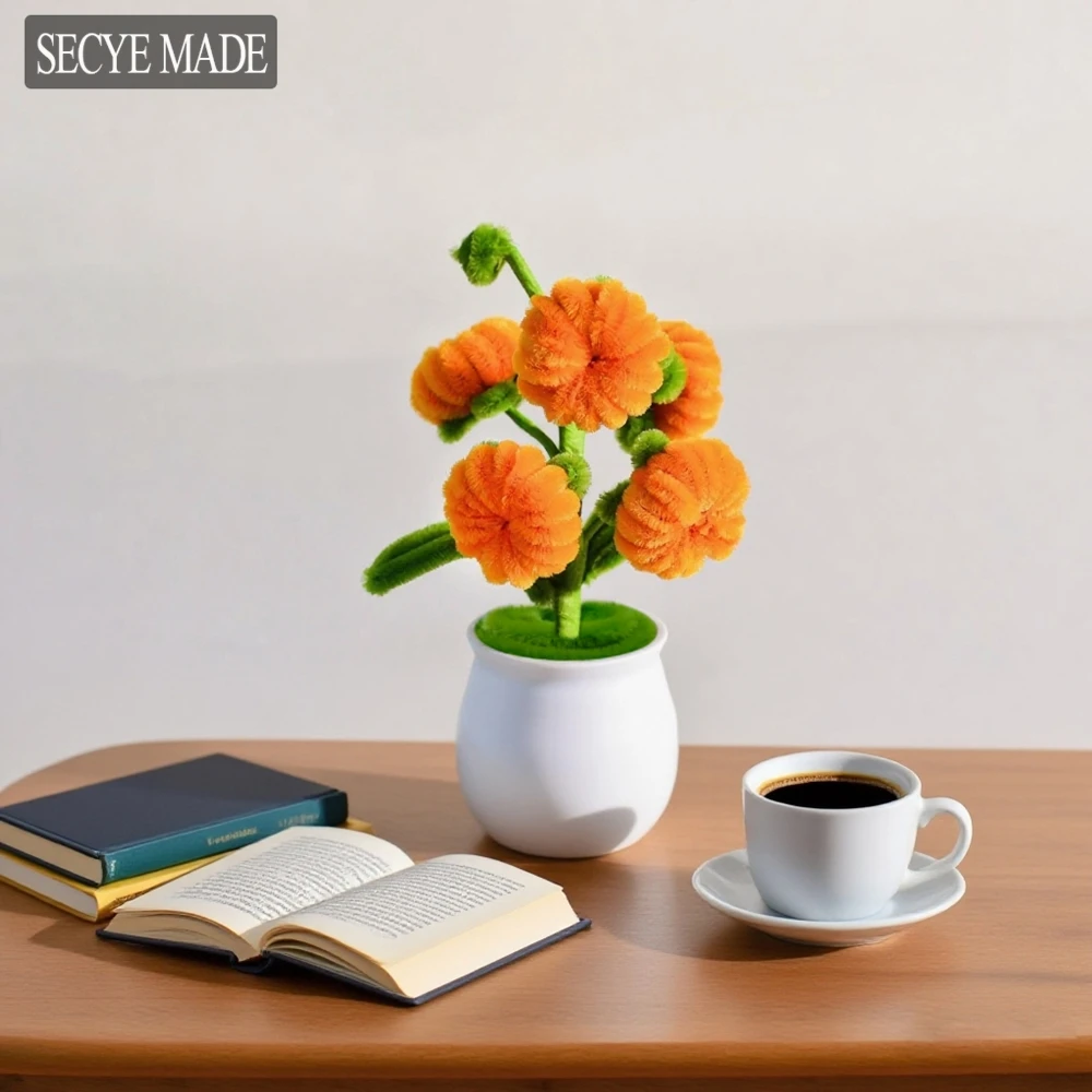 

Artificial Persimmon Fruit Bonsai Fake Tree Decoration Plush Plant Landscape Simulation Tree Home Desktop Decoration L05