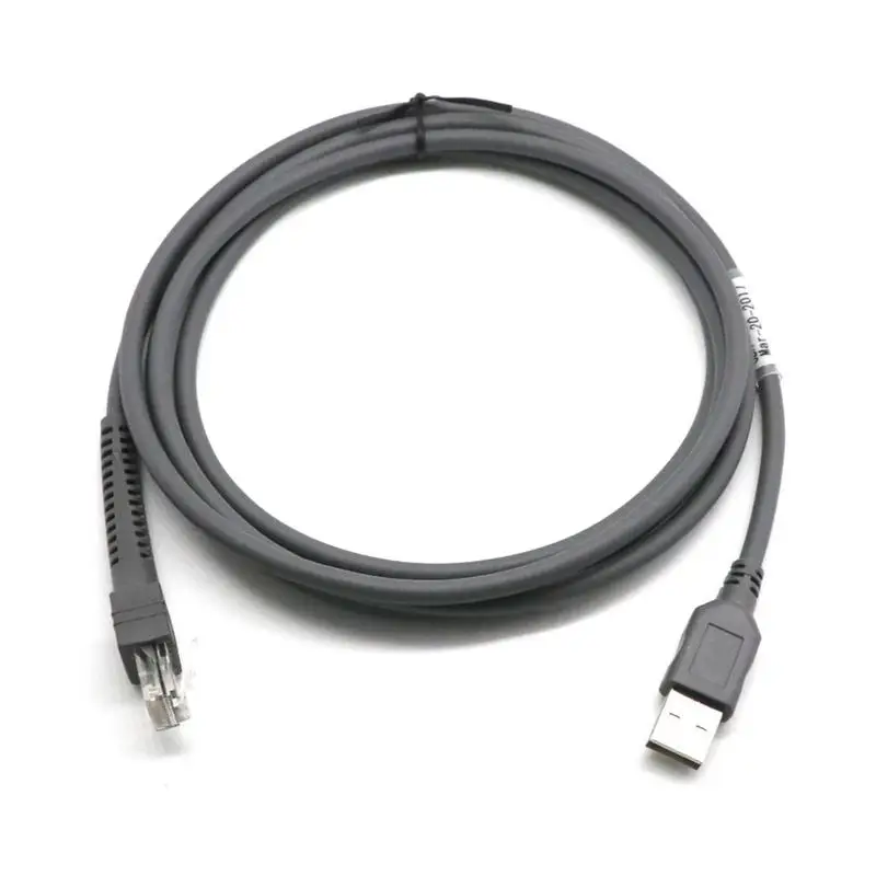 

USB-кабель для сканера штрих-кодов LS2208/A LI2208 LS4278 STB4278 LI4278, USB-порт RJ45 для Symbol Zeb-ra Moto-rola, выровненный USB-порт, 2 м