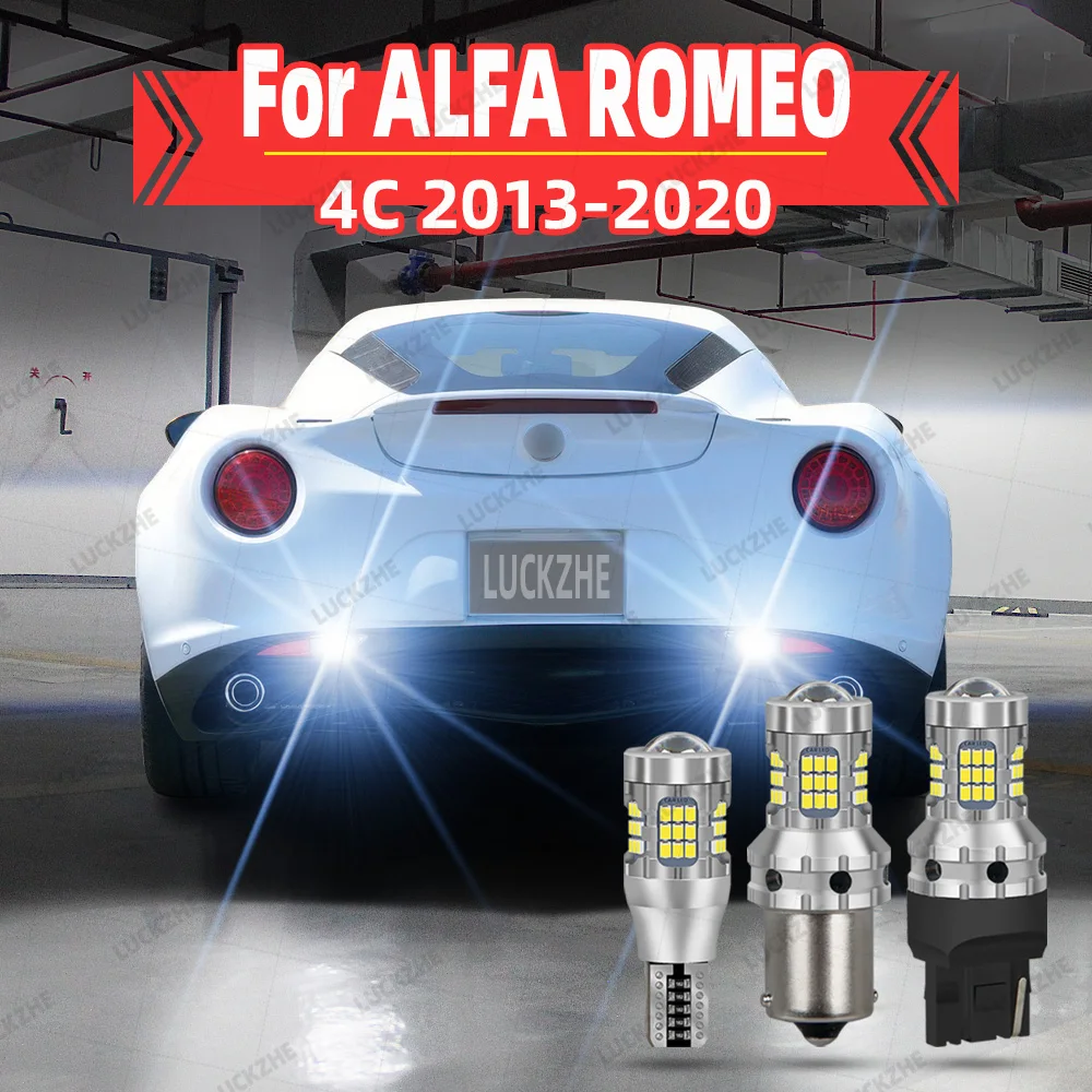 2Pcs Car LED Reverse Light For Alfa Romeo 4C Spider 2013-2015 2016 2017 2018 2019 2020 Backup Back Up Reversing Lamp Canbus