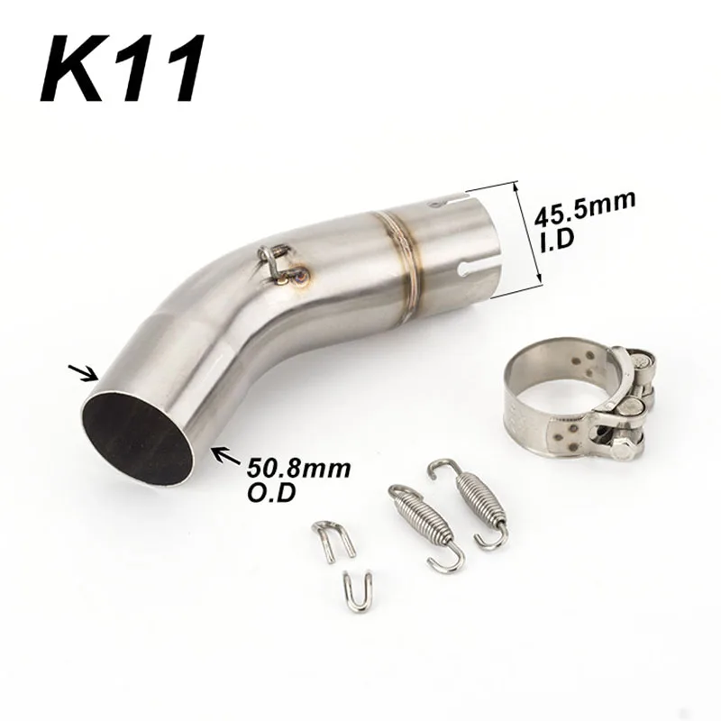 51MM Motorcycle Exhaust Muffler Pipe Middle Section Link Pipe For Suzuki GSXR 600 750 K11 2011 2012 2013 2014 2015 GSX-R600 750