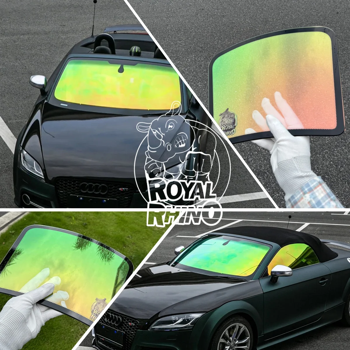 75% Chameleon Film Window High Insulation Car Tint Foils Green to Yellow Color Change Protection Sticker