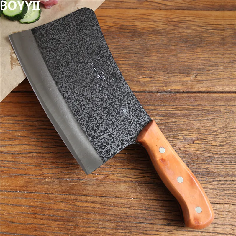 6mm Thickened Knife 1 KG Chopping Knife Handmade Forged Kitchen Bone Butcher Durable Hard Blade Chopper Kitchen Knife Cleaver