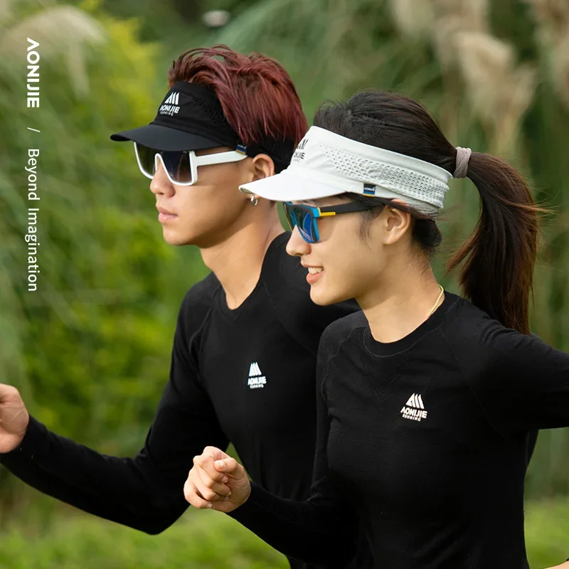 AONIJIE E4619 Outdoor Sports Top Air Cap Topless Sunshade and Quick-drying Sweat-absorbing Cap for Marathon Running Hat