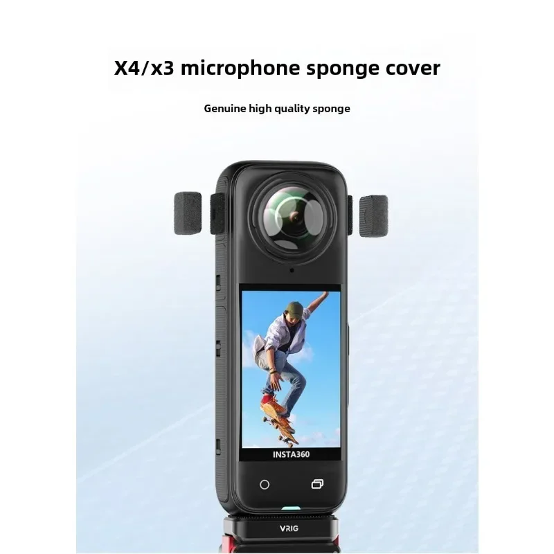 Mic Wind Muff Microphone Windscreen Microphone Windshield Replacement for Insta360 X4/X3/X2 Accessories