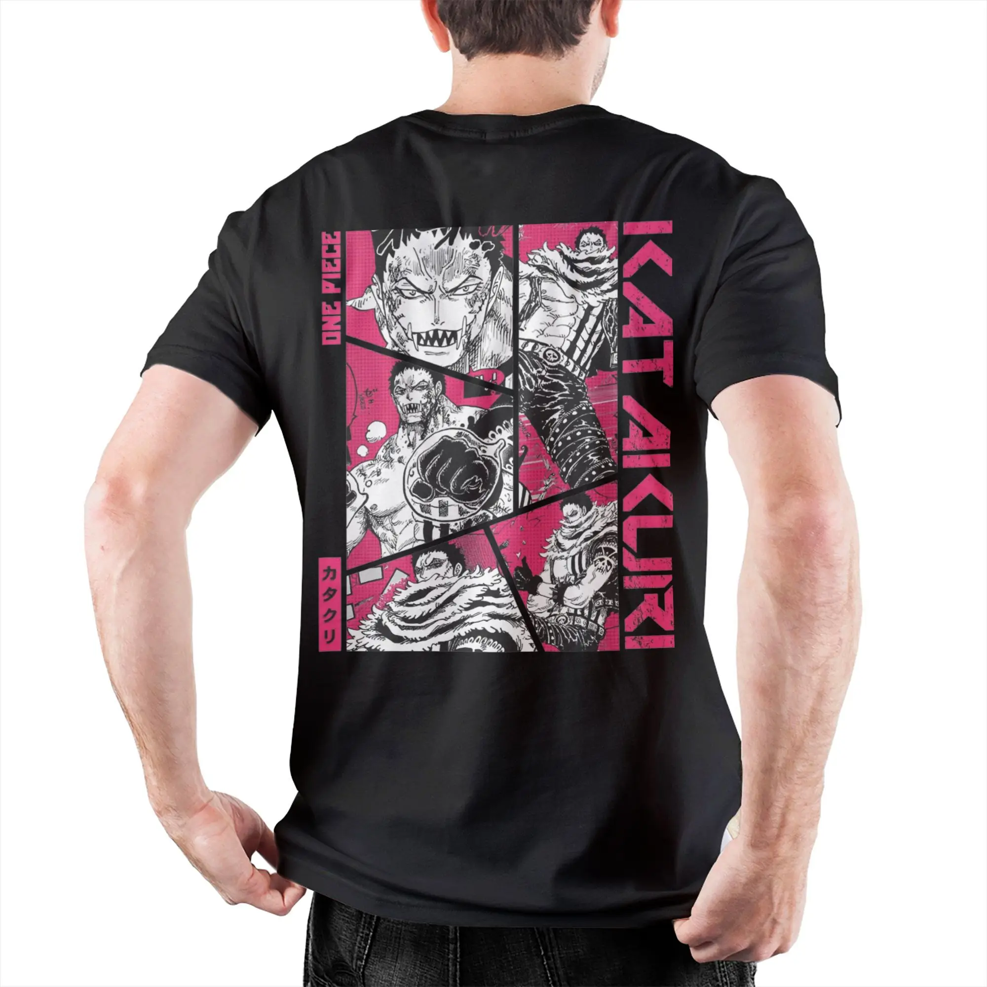 Katakuri 원피스 피규어 T 셔츠 원숭이 D 루피 원피스 퓨어 코튼 의류 독특한 반소매 O 넥 선물 아이디어 티셔츠