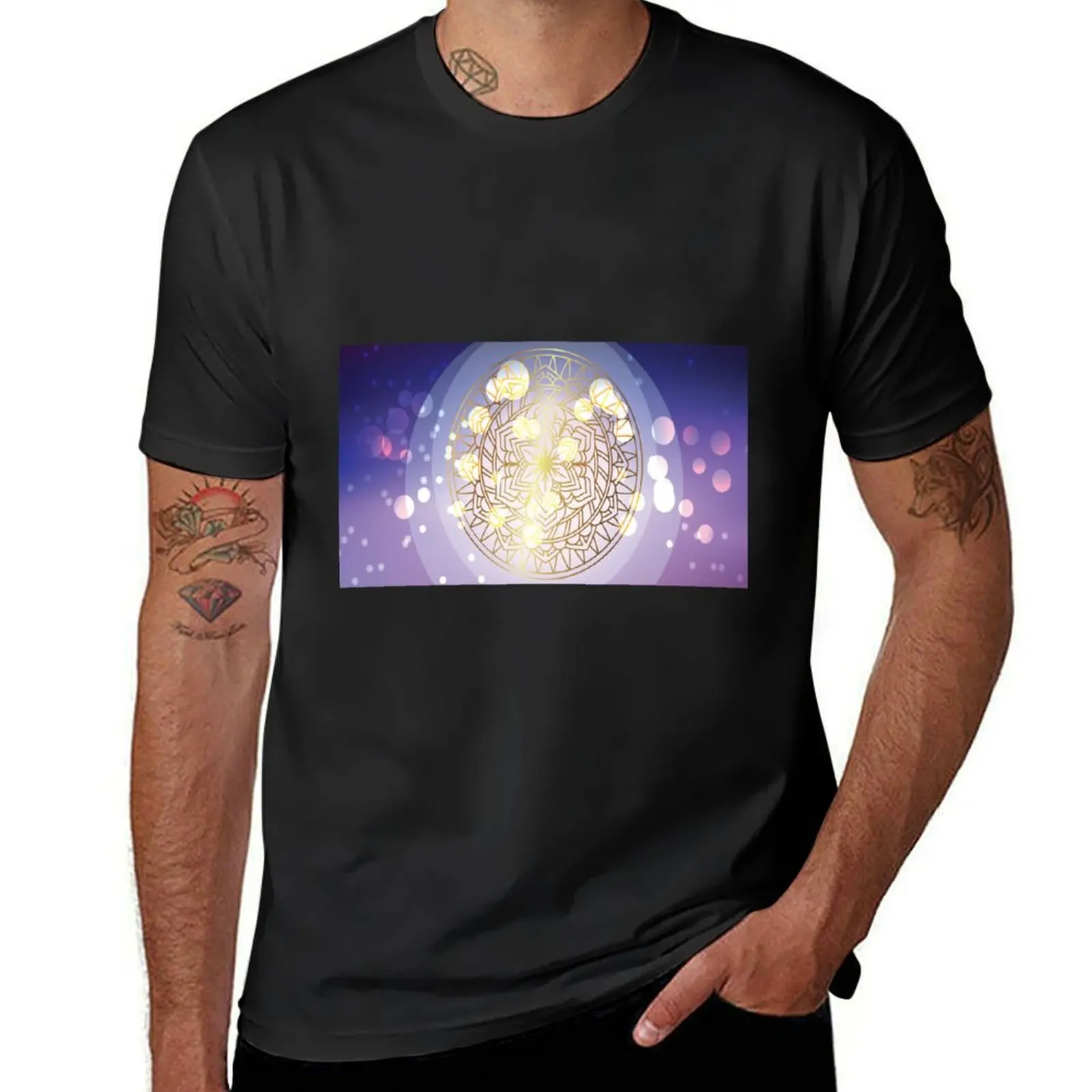 Golden Flower of Life T-Shirt animal prinfor boys kawaii clothes sports fans men clothings