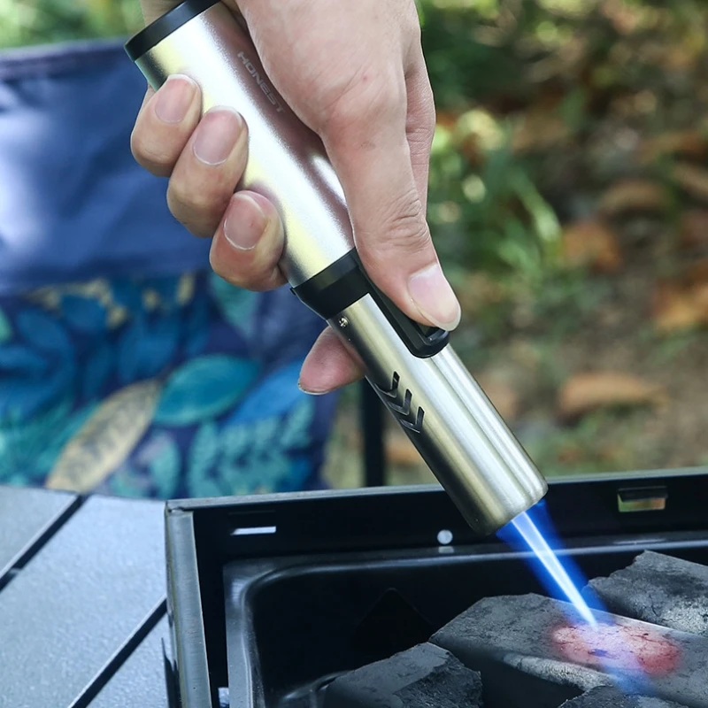 

HONEST New Metal Windproof Direct Flame Gas Lighter Portable Turbo Torch Igniter Kitchen Outdoor Camping BBQ Lighter