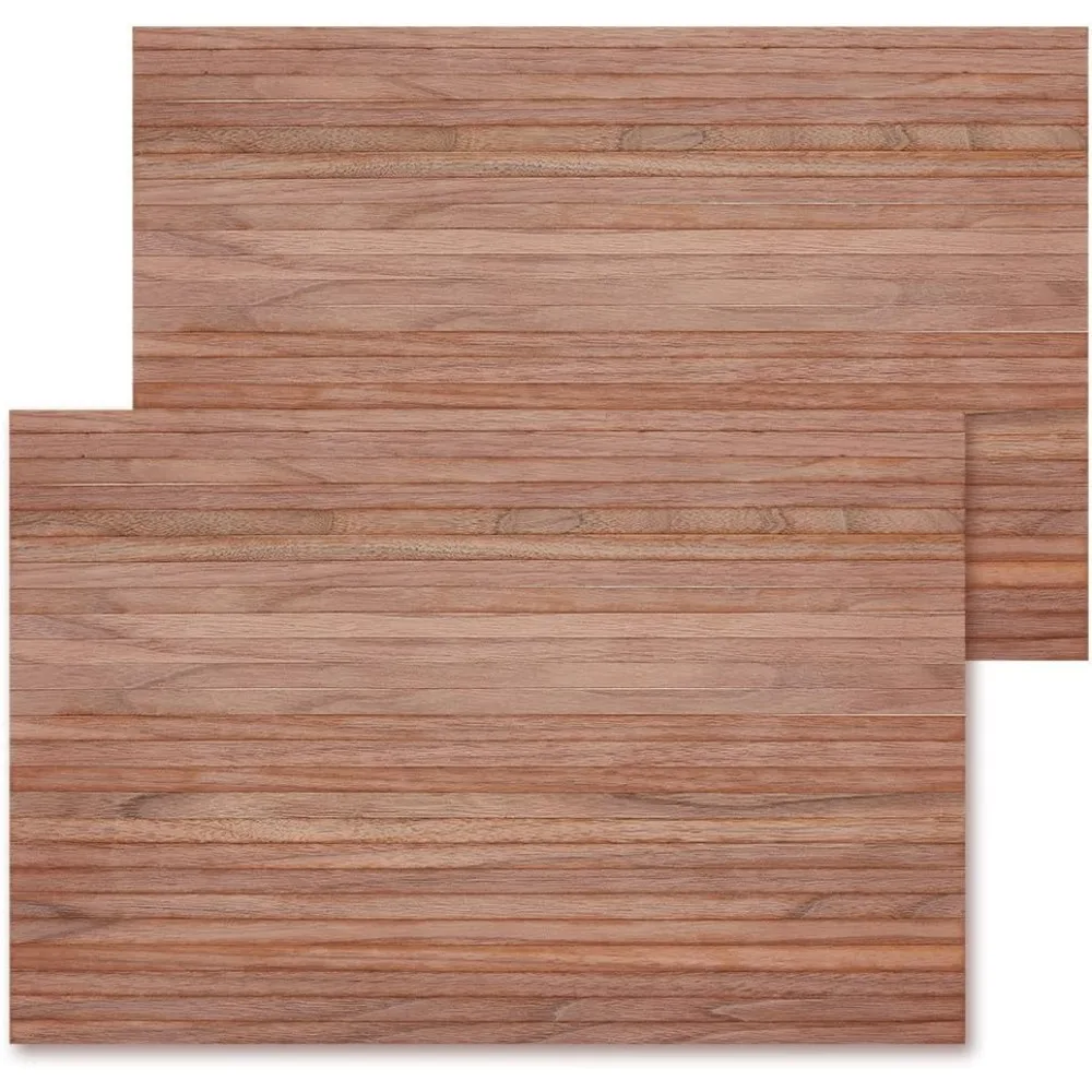 

2 шт. миниатюрные напольные покрытия и обои, коричневые деревянные напольные планки для мини-домиков, 17x11 дюймов, декор для мини-домов, самоклеящиеся