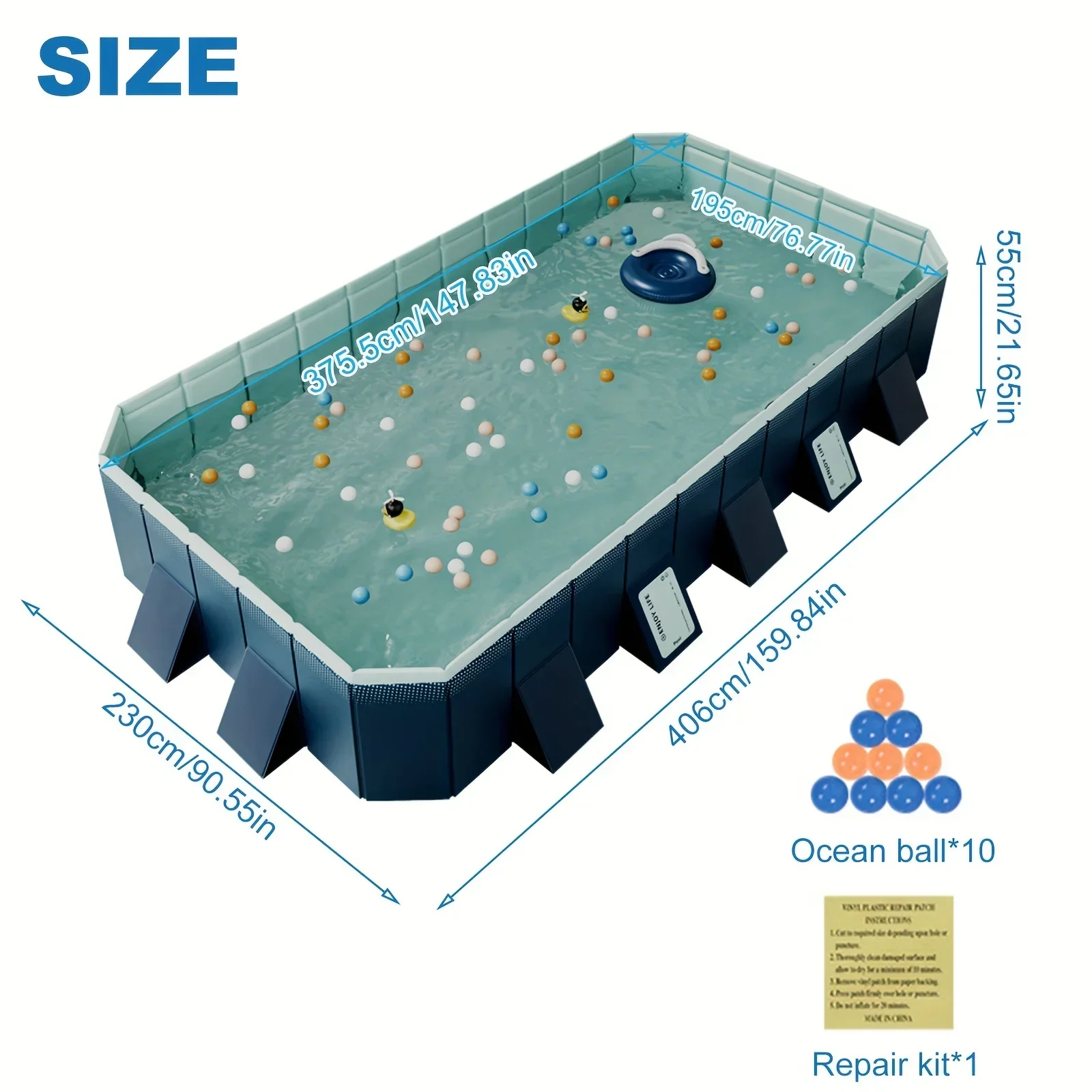 4M Foldable Non-Inflatable Family Pool 3