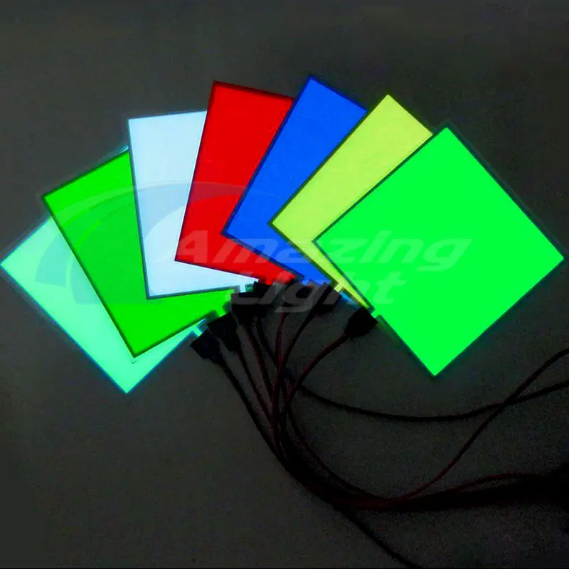 EL Panel Backlight Led Glowing 10*10cm Panel Backlight LED Electroluminescent El Backlight With DC12V Inverter