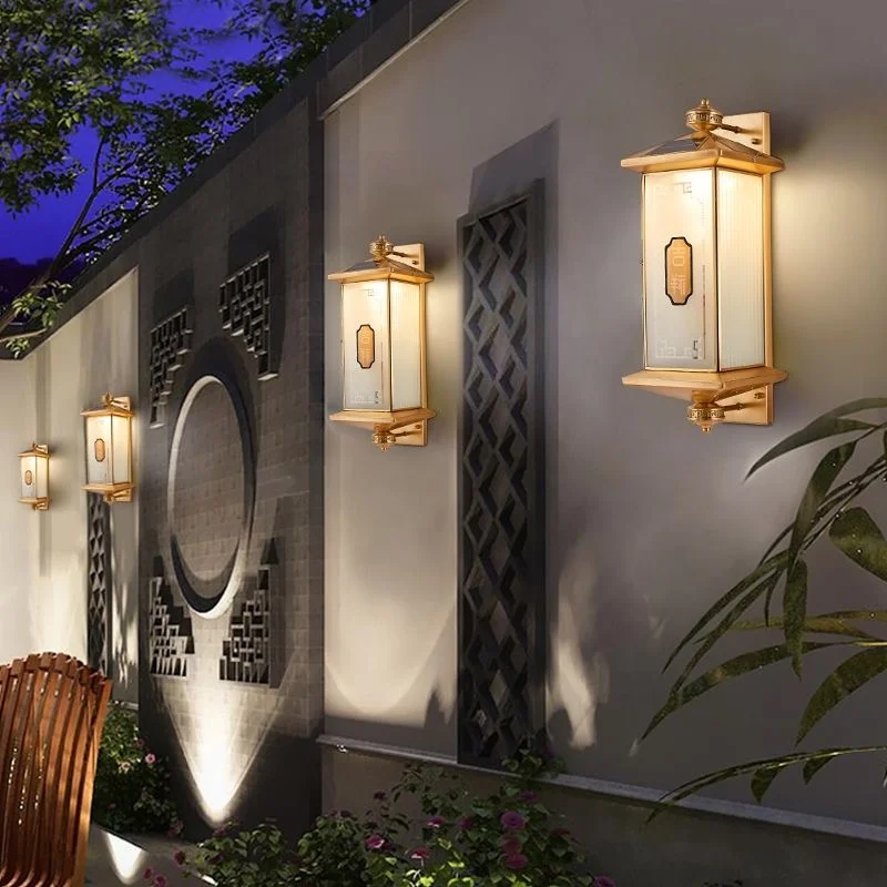 New Chinese Style Outdoor Wall Light  Vintage  Waterproof Outdoor Wall Lamps for Vintage Garden Wall Light