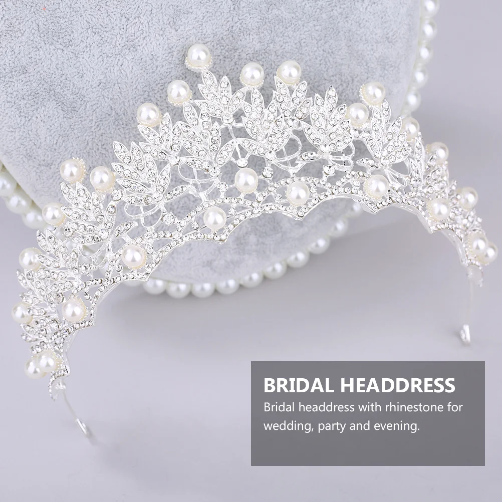 

1Pcs Bridal Crystal Crown Headdress Handmade Rhinestone Wedding Tiara Hairband Elegant Headpiece for Bride Prom Party Hair