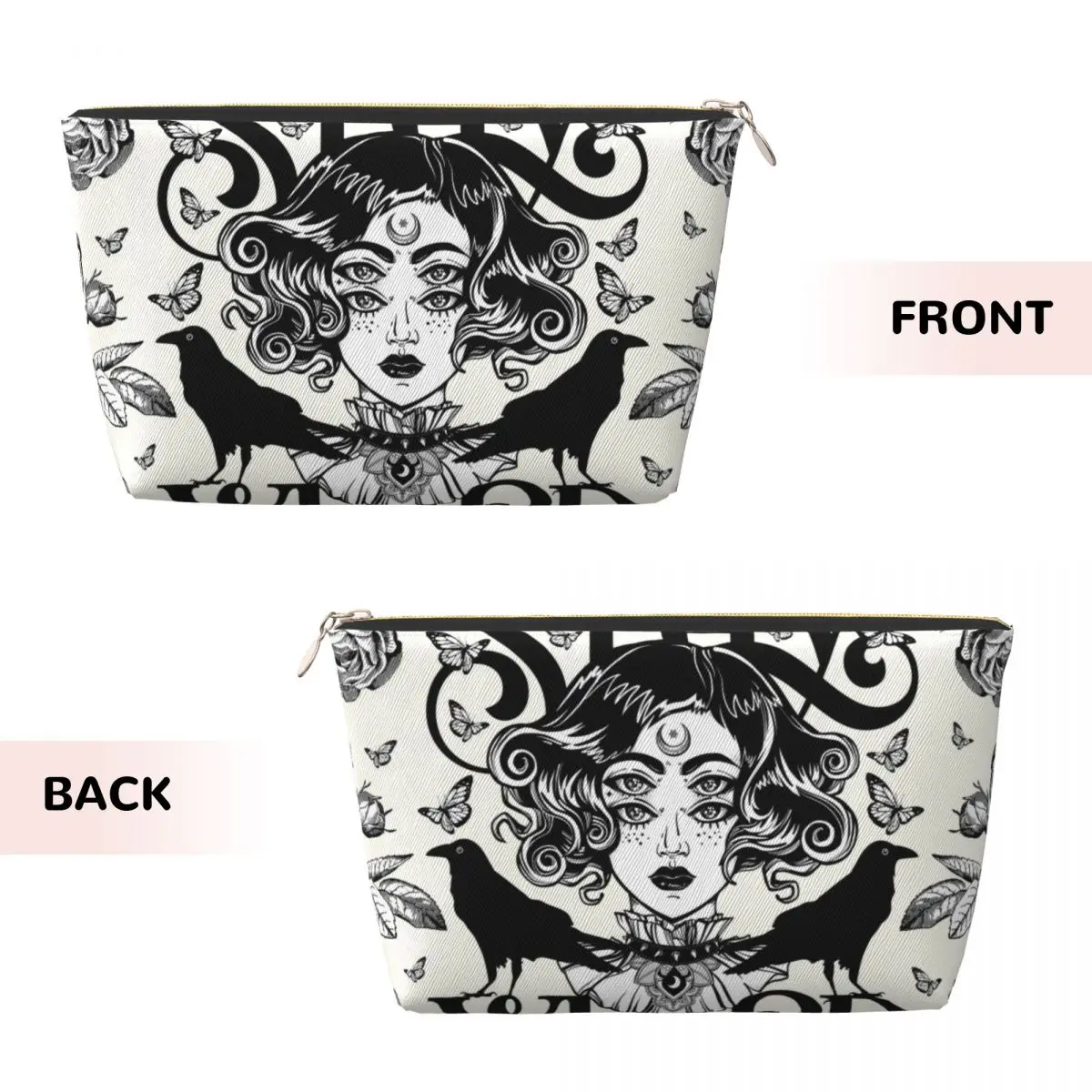 Custom Stay Weird Travel Cosmetic Bag Women Halloween Witch Toiletry Makeup Organizer Lady Beauty Storage Dopp Kit