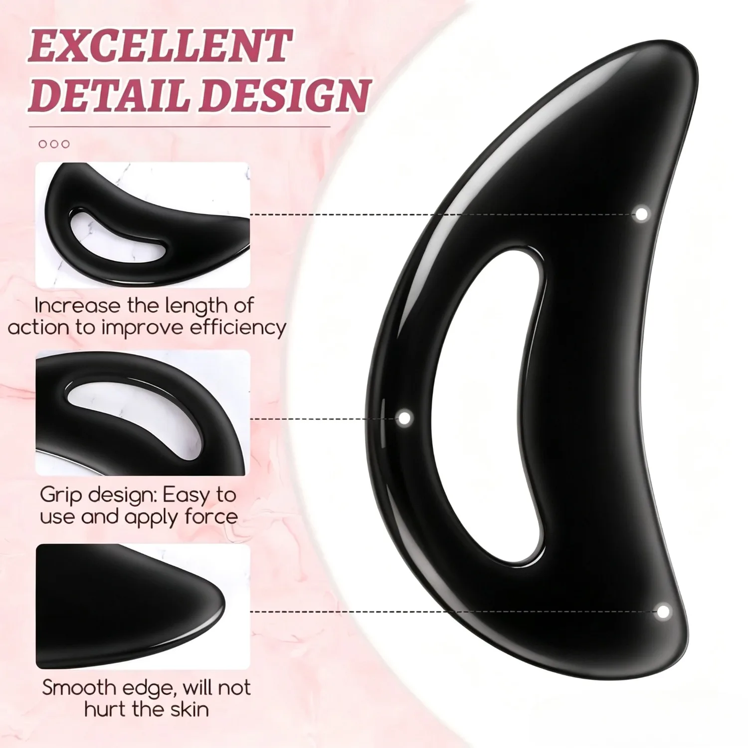 Body Gua Sha Tool Fascia Release Tool Lymphatic Massager Muscle Scraper Tool for Full Body Massage Spa Relaxation Skincare Tools