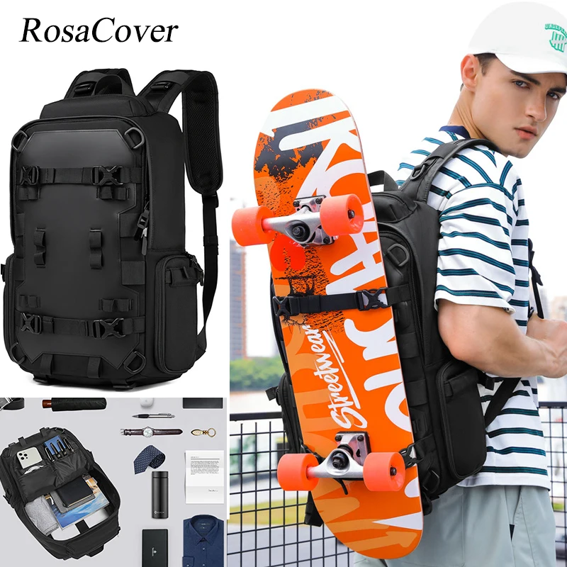 

Waterproof Men's Helmet Skateboard Outdoor Sports Backpack 15.6 Inch Laptop Multifunction Waterproof Travel Bag For Men Mochilas