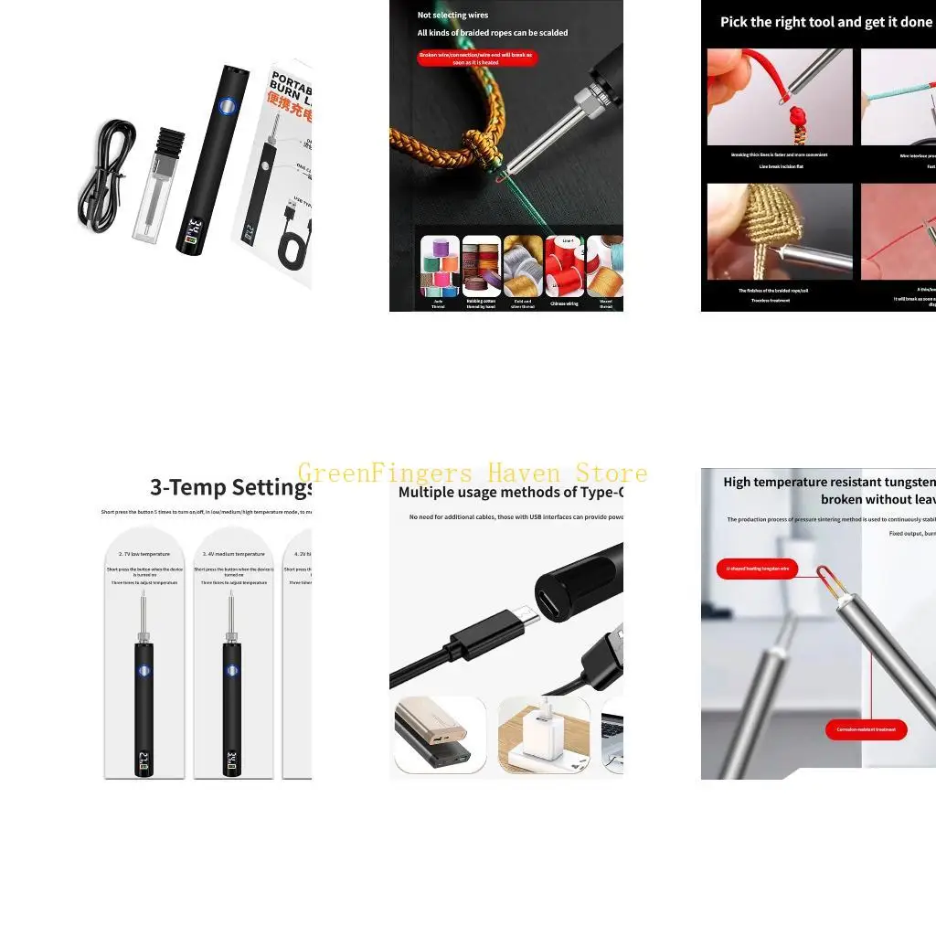 F68D Cordless Burning Pen With Thread And Safety Features Suitable For Beginners