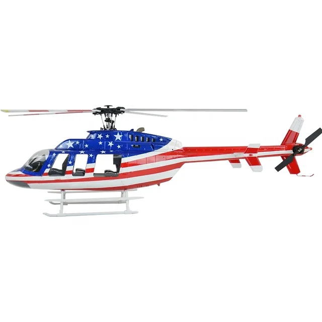 Roban 470 Size BELL 407 Rc Helicopter Fuselage Star Stripes Painting  KIT Version Hobby Grade Chopper With Machanics