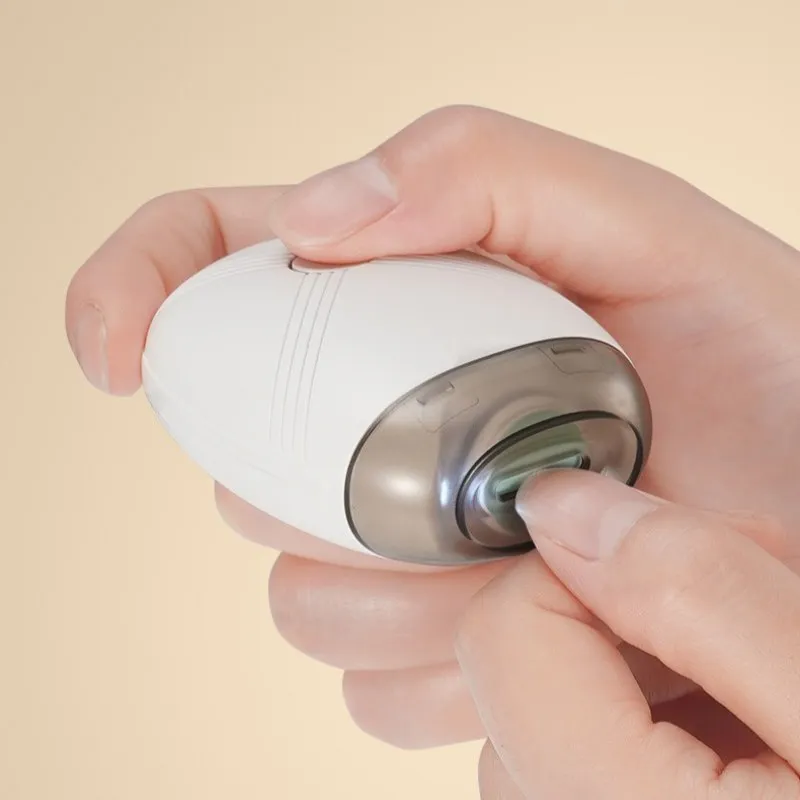 Elektrischer Nagelschneider, wiederaufladbar, schmerzfreie Technologie, automatischer Fingernagel- und Zehennagelknipser mit LED-Licht, Schleifkopfanschluss