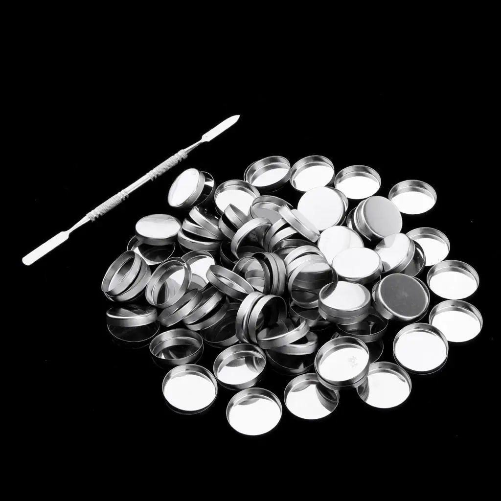 

Empty Makeup Pans Magnetic Metal Round Tins for Makeup DIY Eyeshadow Blush Face Powder Palette Kit